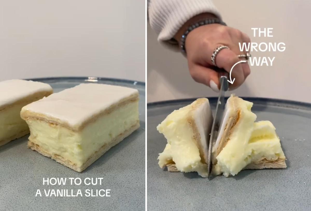 People Are Only Just Realising They Ve Been Cutting Vanilla Slices Wrong Australian News Locally