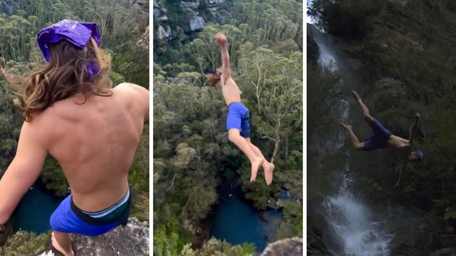 Aussie Dare Devil Shatters Spine In 42 Metre Cliff Jump