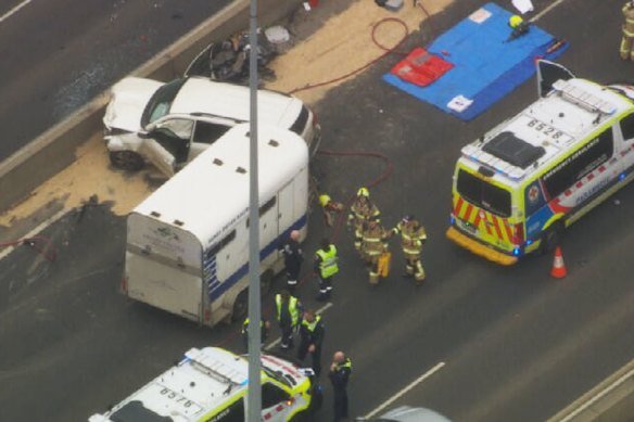 Three Car Crash Including Horse Float, Two Rushed To Hospital