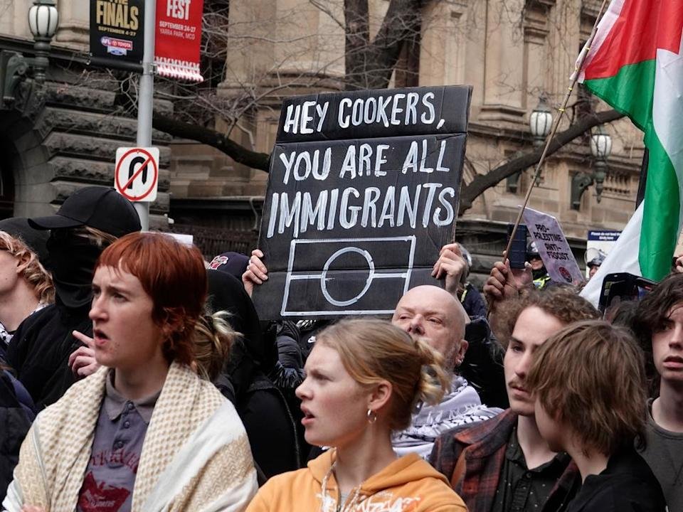 Brawls erupt as protesters clash at immigration rallies