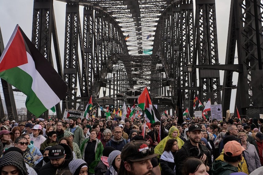 Police Move To Stop Bridge Pro-Palestinian March
