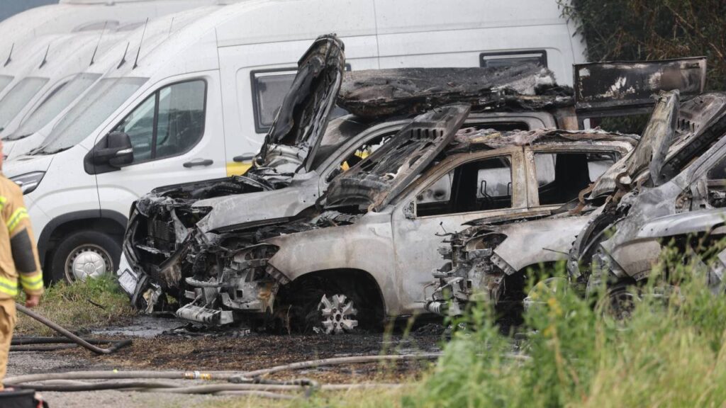 Massive Factory Fire Destroys Seven Cars In Sydney