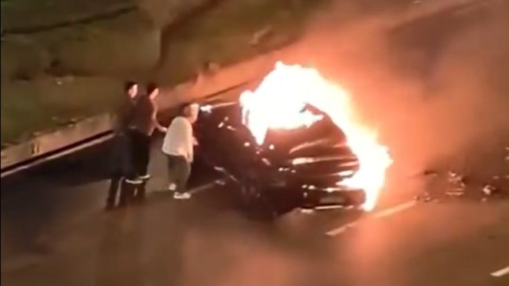 Young Driver Trapped, Burned Alive in Electric Car Inferno