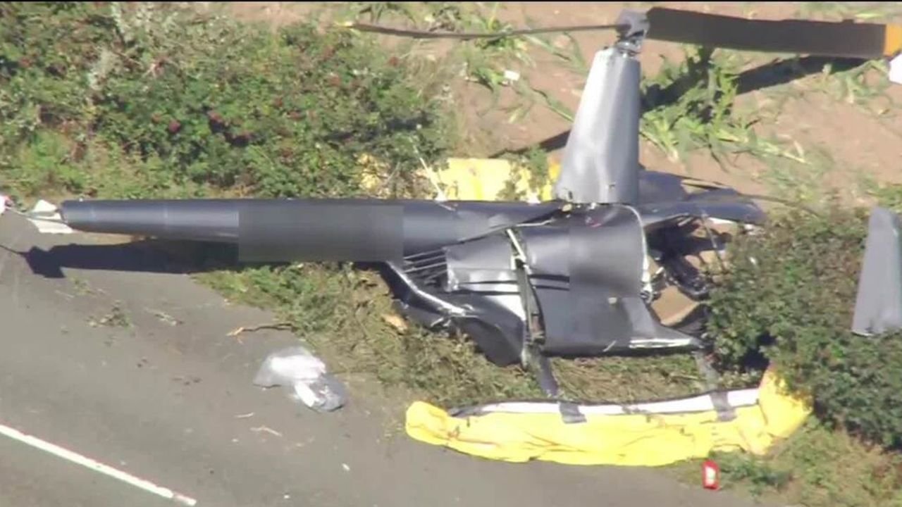 Man Dead And Teen Fighting For Life As Helicopter Crashes Onto Car Near Bankstown In Sydney second image