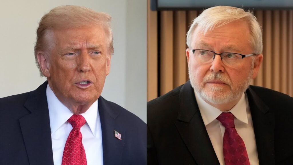Rudd Slams Trump’s “Village Idiot” Insult