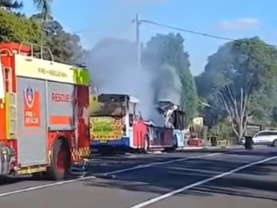 Western Sydney School Bus Erupts in Flames in Miraculous Escape - Second Image