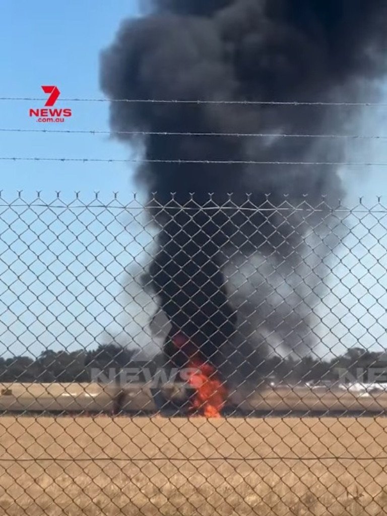 Plane Crash Inferno Engulfs Parafield Airport in Flames - Second Image