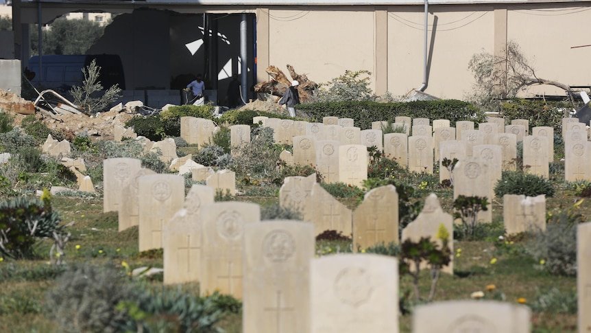  ISRAEL'S SHAME Graves of Aussie War Heroes Obliterated in Gaza - Second Image