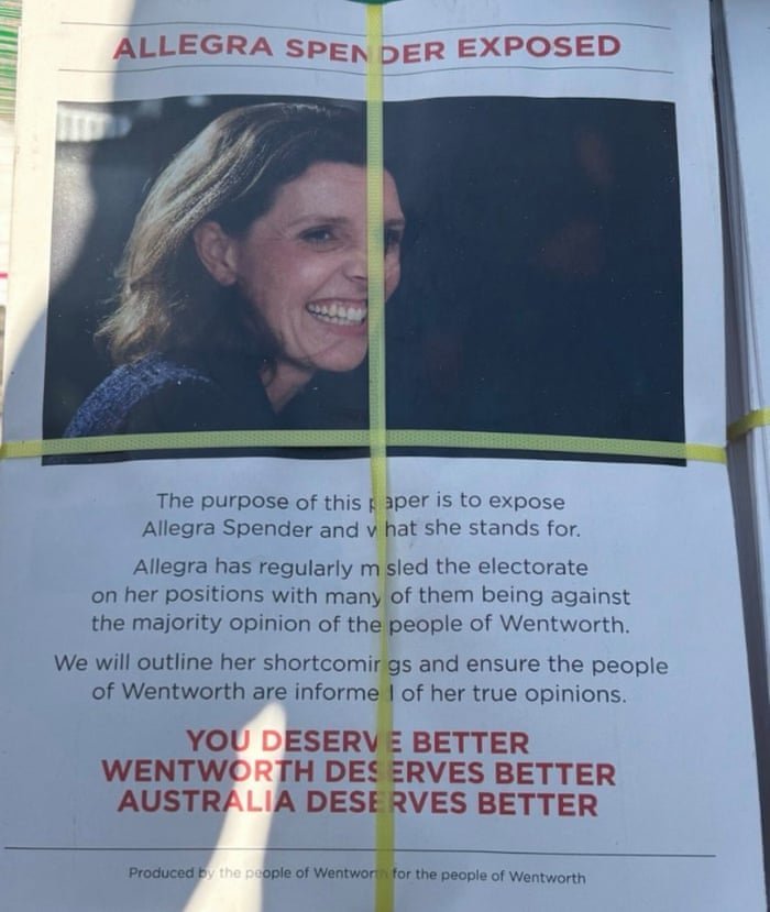 SHOCKING VOTER DECEPTION Wentworth MP Allegra Spender Targeted by 47,000 Fake Leaflets - Second Image
