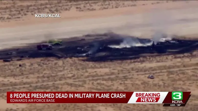 B-52 Bomber Crashes, Kills Eight in Devastating Desert Disaster - Second Image