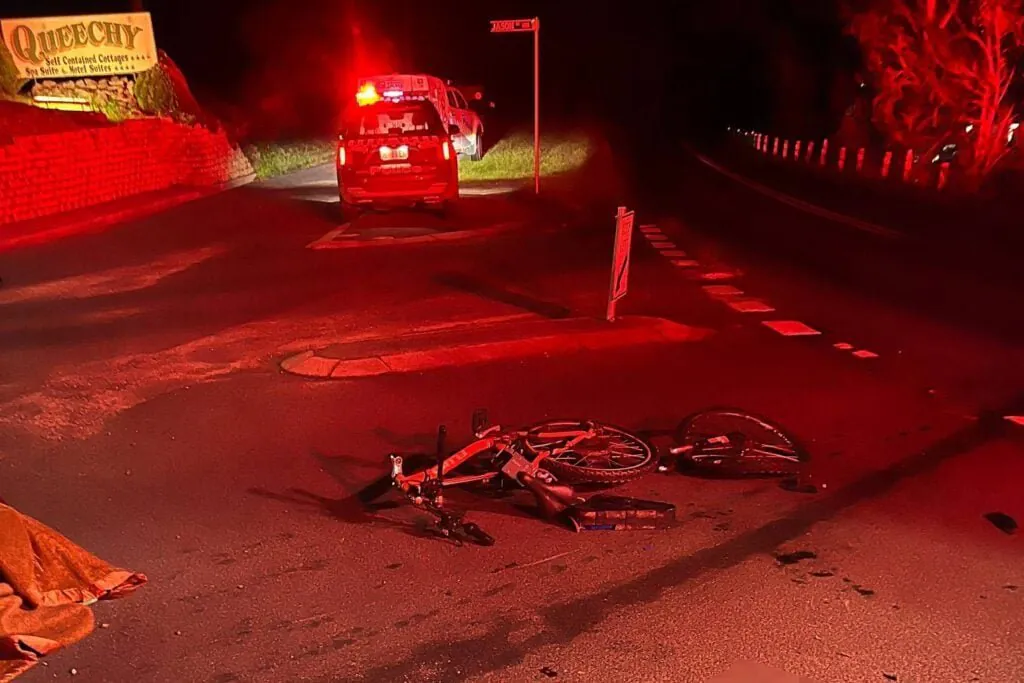 Cyclist Fights for Life After Police Vehicle Smash in Tasmania