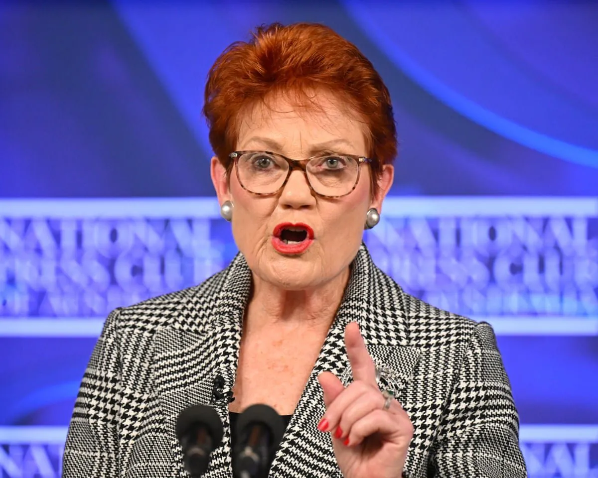 Hanson Unleashes Fiery Tirade at Press Club - Second Image