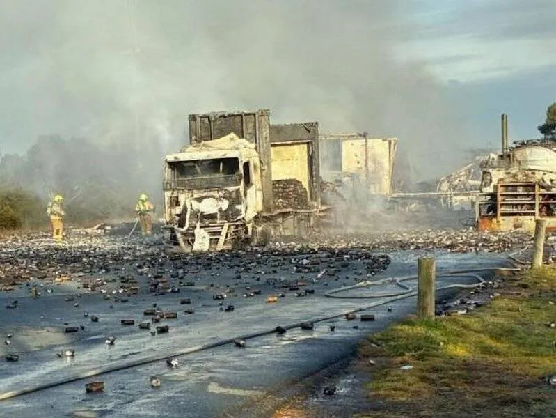 "Miracle" Escape as Six Semi-Trailers Explode on Hume Highway - Second Image