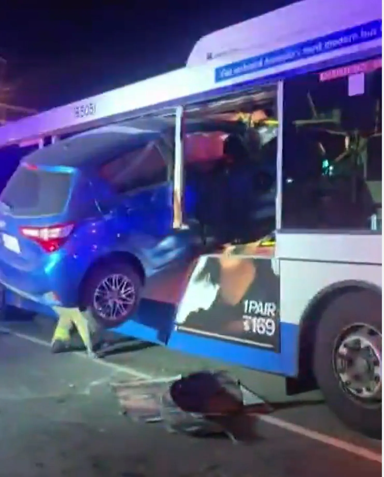 Toyota Yaris Spears Through Bus in Southern Brisbane Smash Miracle - Second Image