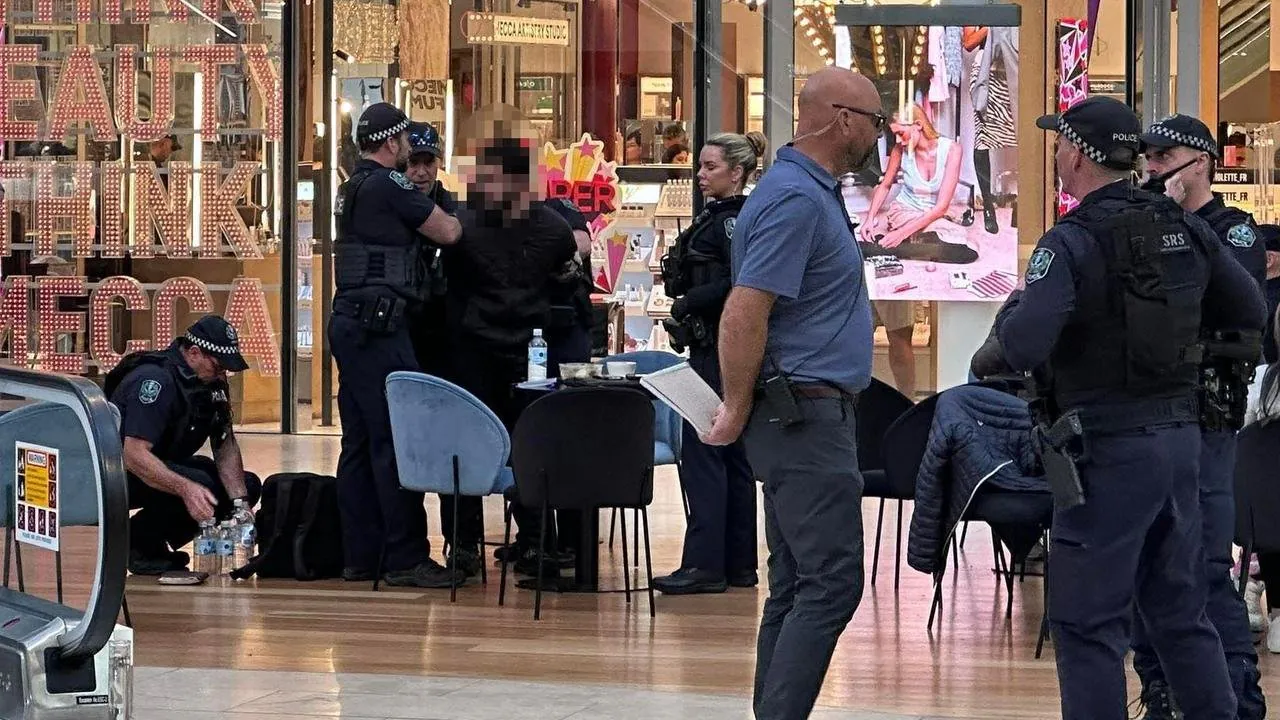 Teen Machete Mayhem Grips Adelaide CBD - Second Image