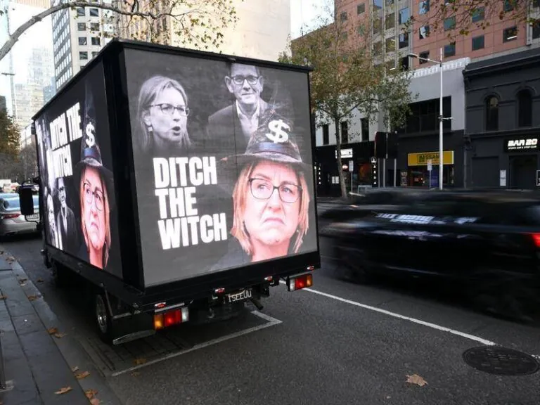 Billboard Slamming Victorian Premier as “Witch” Seen Again