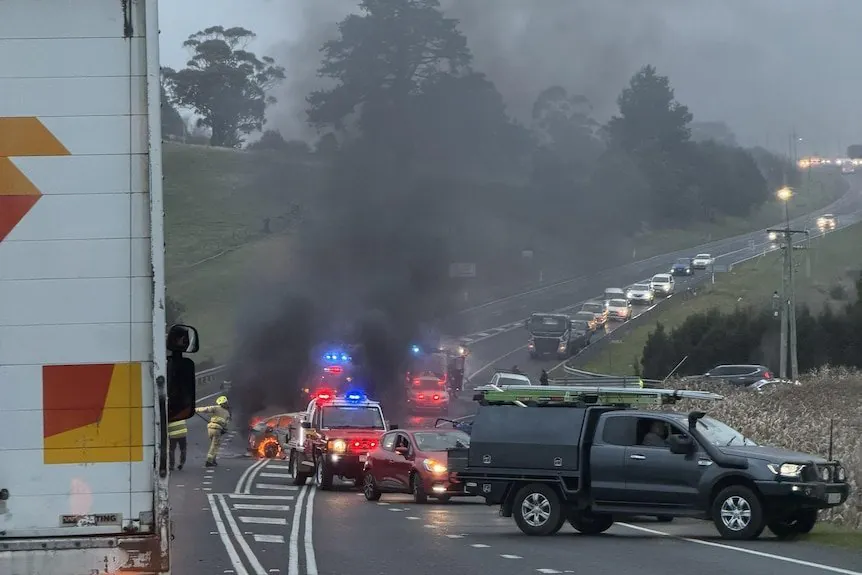 Nurse Dies in Fiery Crash with Stabbing Suspect on Tasmanian Highway