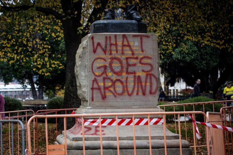 Vandals Toppled The Statue, Now Hobart Rewards Them With A Garden