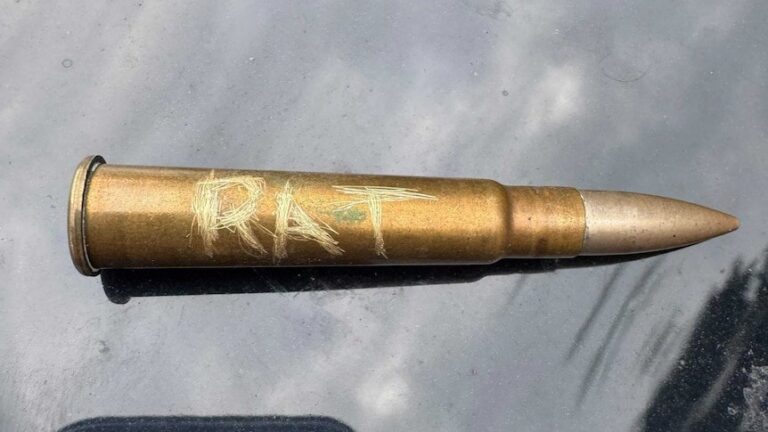 Bullet Marked RAT Left On Minister’s Car His Kids Drive